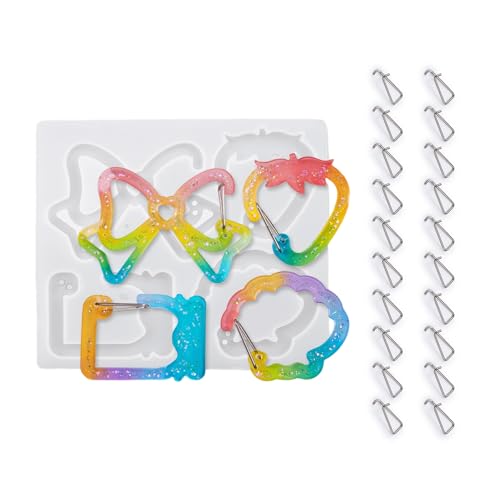 Handgefertigte Formen zur Schmuckherstellung aus Kunstharz, Katzenform, geeignet für Halsketten und Ohrringe, mit Loch, Epoxidharz, Schlüsselanhänger-Form von GMBYLBY