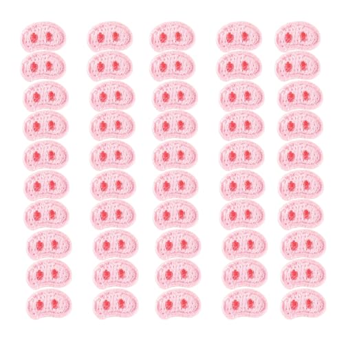 Kleine Reparaturflicken zum Aufbügeln, bestickte Schweinennase, dekorative Applikationen für Kleidung, Hüte, 50 Stück Kleine Reparaturflicken zum Aufbügeln, bestickte Schweinennase, dekorative Applikationen für Kleidung, Hüte, 50 Stück von GMBYLBY