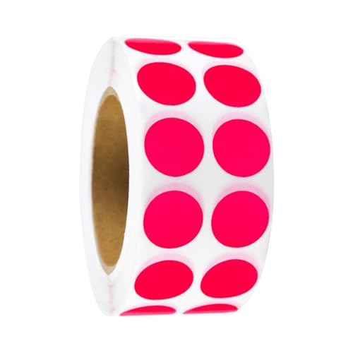 Kreise, Punkte, Etiketten, Farbkodierung, Klebepunkte, Aufkleber, einfarbig, für Büro und Klassenzimmer, farbige Punkte, bunte Etiketten für Schüler von GMBYLBY