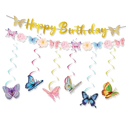 Kuchenaufsatz-Set, Schmetterlingsbanner, Urlaub, bunt, Partyzubehör, Schmetterlingskuchendekorationen für Festival-Kuchen Kuchenaufsatz-Set, Schmetterlingsbanner, Urlaub, bunt, Partyzubehör, Schmetterlingskuchendekorationen für Festival-Kuchen von GMBYLBY