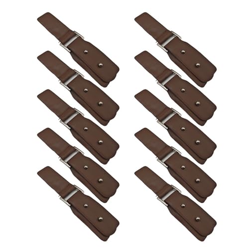 Leder-Knebelverschlüsse zum Aufnähen, für Strickwaren, Windbreaker, gepolsterte Jacken, Wollmäntel, Nähen, 10 Stück Leder-Knebelverschlüsse zum Aufnähen, für Strickwaren, Windbreaker, gepolsterte Jacken, Wollmäntel, Nähen, 10 Stück von GMBYLBY