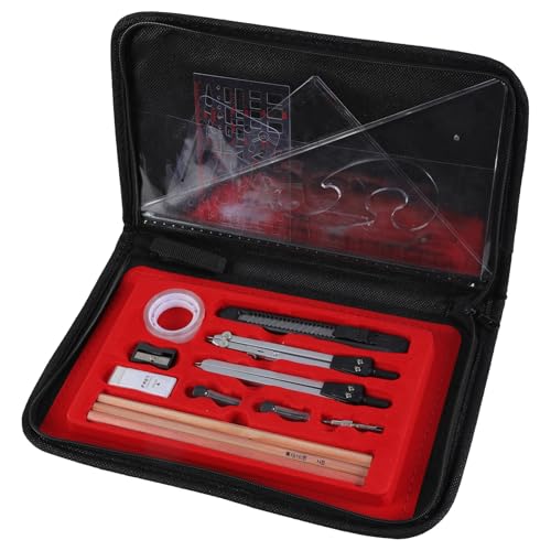 Math Toolset Enthalten Tool Trenner Zeichnungsvorlagen Set Square Eraser Stifte Aufbewahrung Hülle Professionelle Zeichnungsbedarf von GMBYLBY