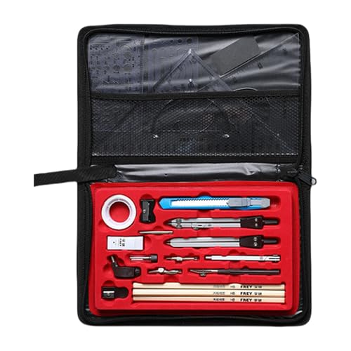 Math Toolset Enthalten Tool Trenner Zeichnungsvorlagen Set Square Eraser Stifte Aufbewahrung Hülle Professionelle Zeichnungsbedarf von GMBYLBY