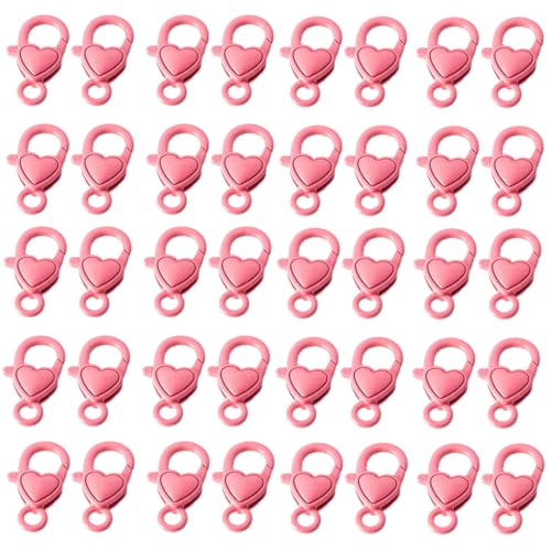 Multicolor Love Heart Lobster CLASPS Set Von 40 Tragbar Für Schmuckzubehör Die Schlüsselanhänger Und Bastelzubehör Machen von GMBYLBY