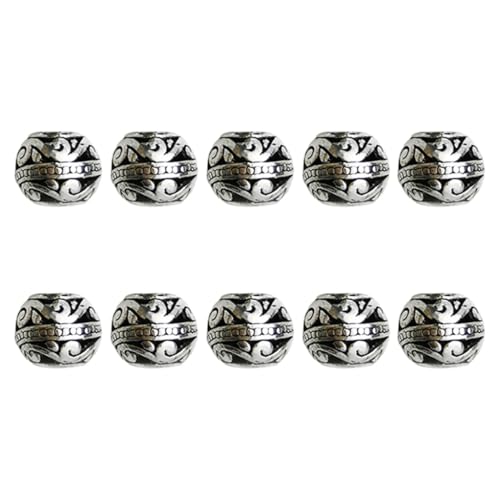Runde Abstandshalter im europäischen Stil, mit großen 9 mm Löchern, Schmuckzubehör für Armbänder u Runde Abstandshalter im europäischen Stil, mit großen 9 mm Löchern, Schmuckzubehör für Armbänder u von GMBYLBY