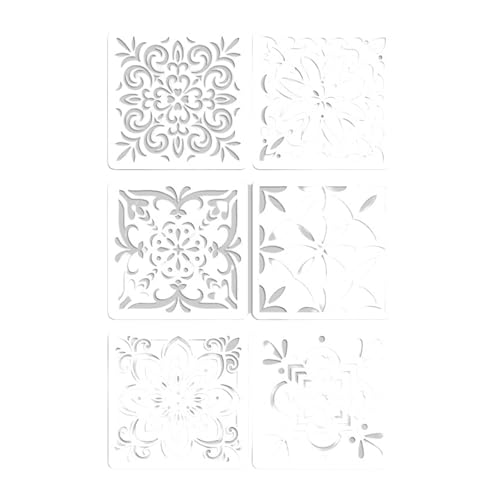 Schablonen für Scrapbooking, Wandkunst, Bastelprojekte und künstlerischen Ausdruck, ausgehöhlte Malschablonen, Tagebuch-Schablonen, 6 Stück Schablonen für Scrapbooking, Wandkunst, Bastelprojekte und künstlerischen Ausdruck, ausgehöhlte Malschablonen, Tagebuch-Schablonen, 6 Stück von GMBYLBY