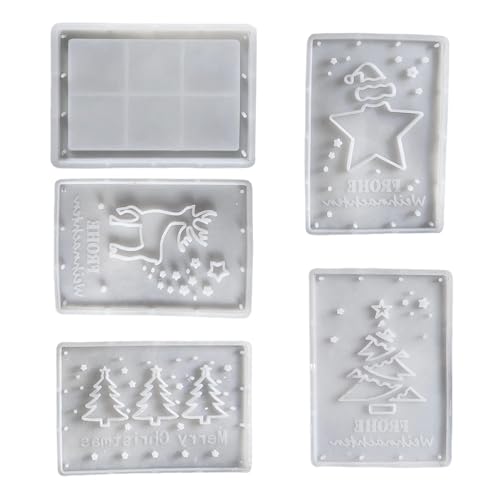 Set Von 5 Weihnachten Wiederverwendbare Silikonformen Silikonstextur Perfekt Für Handherstellungsische Enthusiasten Und Familienaktivitäten Set Von 5 Weihnachten Wiederverwendbare Silikonformen Silikonstextur Perfekt Für Handherstellungsische Enthusiasten Und Familienaktivitäten von GMBYLBY