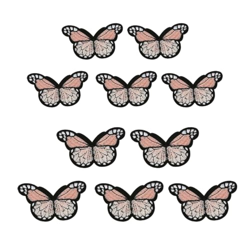 Set mit 10 Stickerei-Schmetterling-Applikationen zum Aufbügeln oder Aufnähen von Kleidung von GMBYLBY