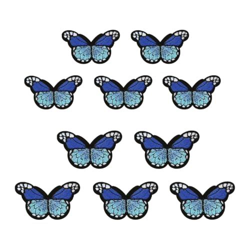 Set mit 10 Stickerei-Schmetterling-Applikationen zum Aufbügeln oder Aufnähen von Kleidung von GMBYLBY