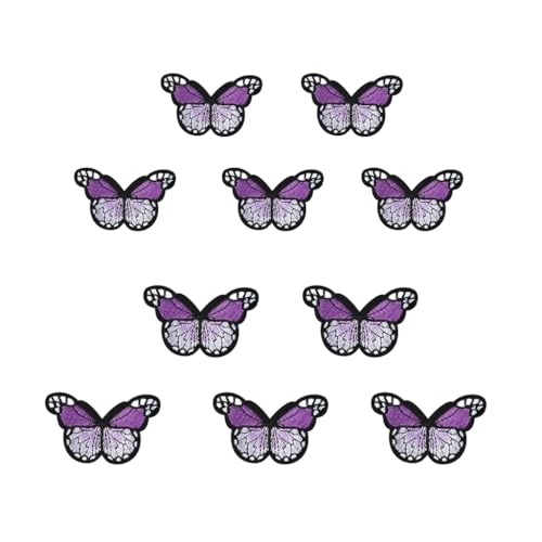 Set mit 10 Stickerei-Schmetterling-Applikationen zum Aufbügeln oder Aufnähen von Kleidung von GMBYLBY