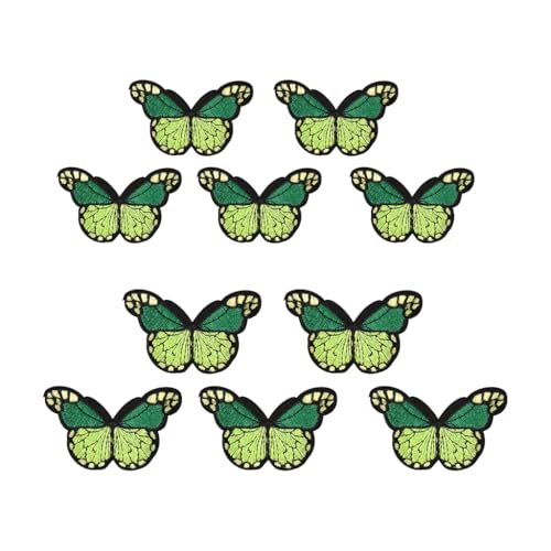 Set mit 10 Stickerei-Schmetterling-Applikationen zum Aufbügeln oder Aufnähen von Kleidung von GMBYLBY