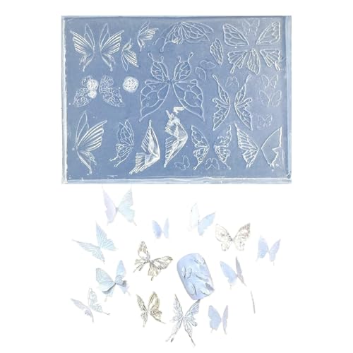 Silikon-Nägel-Kunstschablone für Dekorationen, geprägtes Schmetterlings-Zubehör, praktisches Prägewerkzeug, flexible Nagelkunst-Silikonstempel Silikon-Nägel-Kunstschablone für Dekorationen, geprägtes Schmetterlings-Zubehör, praktisches Prägewerkzeug, flexible Nagelkunst-Silikonstempel von GMBYLBY