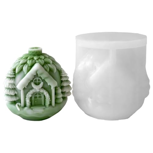 Silikonformen für Weihnachtshäuser, Ornament, Gussteile, handgefertigte Pflaster, Bastelbedarf, Weihnachtshaus, Silikon, Ornament, Epoxidharz von GMBYLBY