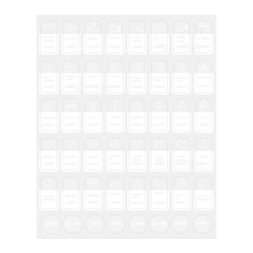 Touch Switches Icons Aufkleber mit klaren englischen Etiketten für einfache Identifizierung und Verbesserung der Benutzerfreundlichkeit von GMBYLBY