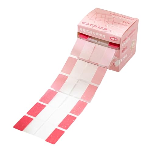Transparente bunte Etikettenmarker, Haftnotizen, beschreibbar, PET zum Markieren, Beschriften, 120 Stück von GMBYLBY