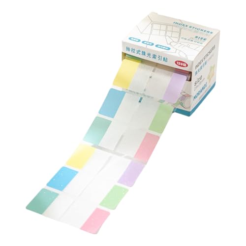 Transparente bunte Etikettenmarker, Haftnotizen, beschreibbar, PET zum Markieren, Beschriften, 120 Stück von GMBYLBY