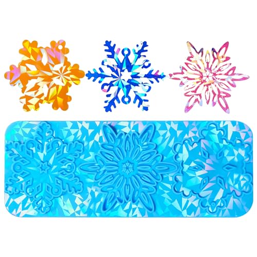 Weihnachtsharzformen Schneeflocken Silikonform Für Epoxidharz Halskette Ohrringe Schlüsselbund Anhänger Hochzeitsurlaub von GMBYLBY