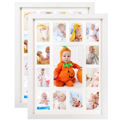 GMFrames Weiß Schuljahre Bilderrahmen Abschluss Bilderrahmen Collagesrahmen mit Passepartout, Zeigt EIN 13x18cm -Foto und EIN zwölf 6x9cm Bildan 2er Set GMFrames Weiß Schuljahre Bilderrahmen Abschluss Bilderrahmen Collagesrahmen mit Passepartout, Zeigt EIN 13x18cm -Foto und EIN zwölf 6x9cm Bildan 2er Set von GMFrames