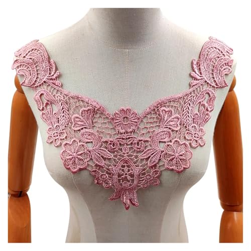 Blumen Zum AufbüGeln 1 STÜCK Wasserlösliche Spitzenstickerei Polyester Leichte Seide Gefälschte Kragen Dreidimensionale Hohl Corsage Kragen Blume DIY Kleidung(1-364-03) von GMGQJST