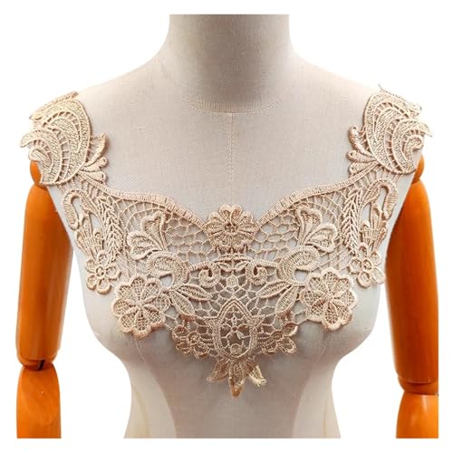 Blumen Zum AufbüGeln 1 STÜCK Wasserlösliche Spitzenstickerei Polyester Leichte Seide Gefälschte Kragen Dreidimensionale Hohl Corsage Kragen Blume DIY Kleidung(1-364-08) von GMGQJST