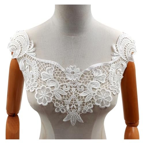 Blumen Zum AufbüGeln 1 STÜCK Wasserlösliche Spitzenstickerei Polyester Leichte Seide Gefälschte Kragen Dreidimensionale Hohl Corsage Kragen Blume DIY Kleidung(1-364-11) von GMGQJST