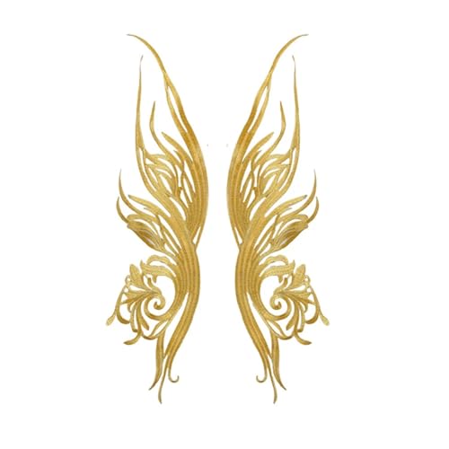 Blumen Zum AufbüGeln 1 Set Wolkenmuster-Stickerei-Aufbügler aus Stoff, Gold- und Silberfaden, DIY-Bastelbedarf for Anime-Tanzkostüme(TT2319615-1) von GMGQJST