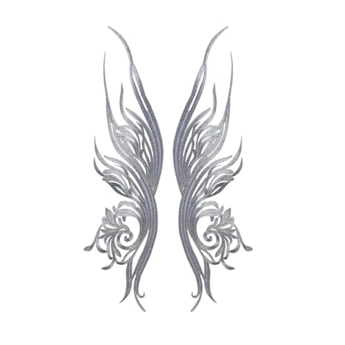 Blumen Zum AufbüGeln 1 Set Wolkenmuster-Stickerei-Aufbügler aus Stoff, Gold- und Silberfaden, DIY-Bastelbedarf for Anime-Tanzkostüme(TT2319615-2) von GMGQJST
