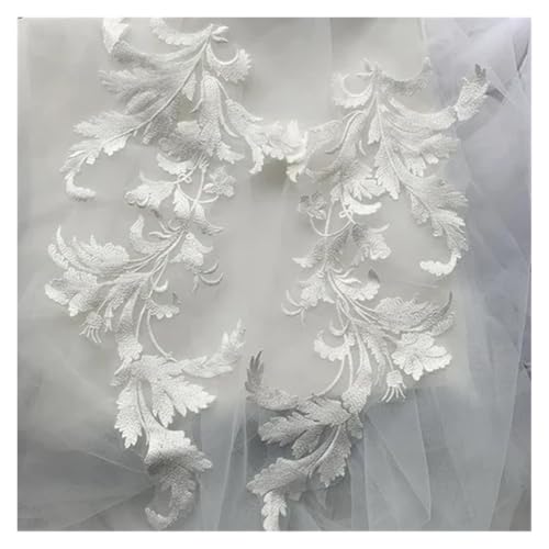 Blumen Zum AufbüGeln Bestickte Spitzenapplikation for Nähen, Blumenstoff, Kragenaufnäher, Hochzeitspartykleid, Brautkleid, DIY-Basteln(Style A Off white) von GMGQJST