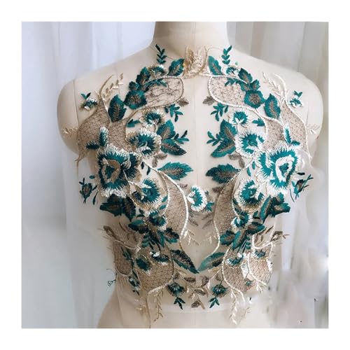 Blumen Zum AufbüGeln Kleidung Gold Pailletten Blume Patch Applique Spitze Stoff Nähen Kleid Stickerei DIY Handarbeit Patches(Antique Copper) von GMGQJST