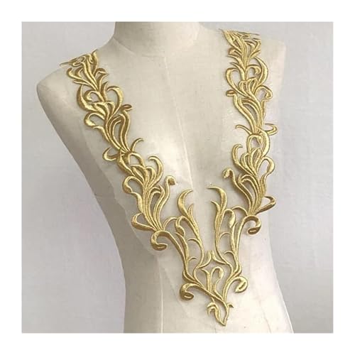 Blumen Zum AufbüGeln Kleidung Gold Pailletten Blume Patch Applique Spitze Stoff Nähen Kleid Stickerei DIY Handarbeit Patches(Antique Zinc) von GMGQJST