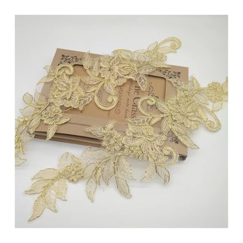 Blumen Zum AufbüGeln Kleidung Gold Pailletten Blume Patch Applique Spitze Stoff Nähen Kleid Stickerei DIY Handarbeit Patches(Colorful) von GMGQJST