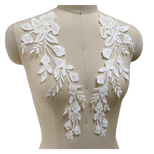 Blumen Zum AufbüGeln Off White 3D Perlen Spitze Spiegel Blume Handgemachte DIY Materialien for Brautkleider Kopftuch, Dekorative Stoff, Spitze Zubehör Blumen Zum AufbüGeln Off White 3D Perlen Spitze Spiegel Blume Handgemachte DIY Materialien for Brautkleider Kopftuch, Dekorative Stoff, Spitze Zubehör von GMGQJST