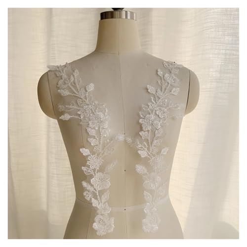 Blumen Zum AufbüGeln Perlenstickerei Patch. Hochzeitskleid Off White Spiegel Blume. DIY Nähzubehör Brautdekoration von GMGQJST