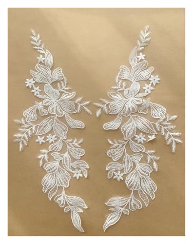 Blumen Zum AufbüGeln Spitzenstoff Bestickte Applikationen for Hochzeitskleider, Kragennetz for Aufnähen von Aufnähern for Kleider, DIY-Dekoration, Off White Blumen Zum AufbüGeln Spitzenstoff Bestickte Applikationen for Hochzeitskleider, Kragennetz for Aufnähen von Aufnähern for Kleider, DIY-Dekoration, Off White von GMGQJST