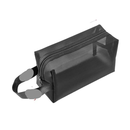 GMGQJST Kosmetiktasche Reise-Kosmetiktasche aus schwarzem Netzstoff, Make-up-Tasche for Damen, Kulturbeutel, Make-up-Organizer, tragbare Aufbewahrungstasche(L) von GMGQJST