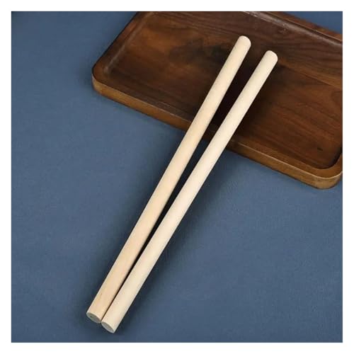 HolzstäBe Zum Basteln 3–14 mm runde Holzstäbe for DIY Holzhandwerk Zahnrad-Sticks Pegs Sticks Herstellung von Kuchen Dübel(12x300mm-2pcs) von GMGQJST