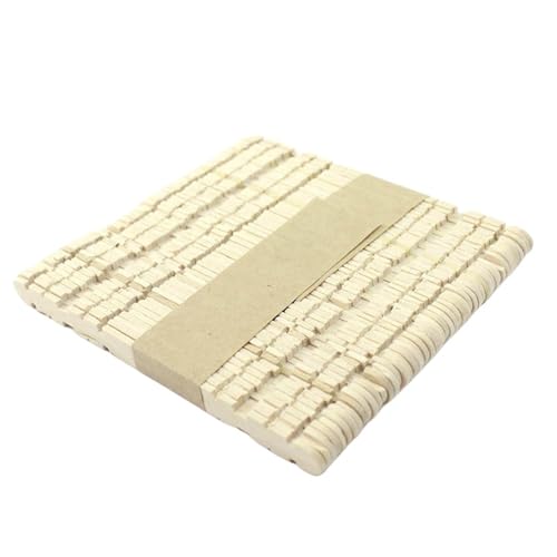 HolzstäBe Zum Basteln 50Pcs Holz Popsicle Sticks Kreative Puzzle DIY Hand Handwerk Bausteine ​​Zubehör(Log color 50pcs) von GMGQJST
