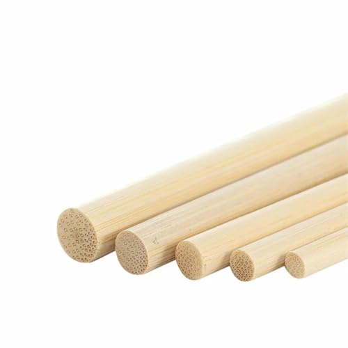 Holzstäbe 3–8 mm runder Holzstab for Basteln, Essen, Eis, Modellbau, Kuchendübel, DIY-Dübel, Gebäudemodell, Holzbearbeitungswerkzeug(4mmx20cm-30Pcs) von GMGQJST