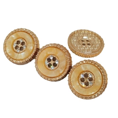Knopf Mit Strass 18/20/23/25MM Multicolor Metall 4 Tasten Von Kleidung Mode Decor Strass Button Makers Handwerk DIY(2nd,18mm 6pcs) von GMGQJST