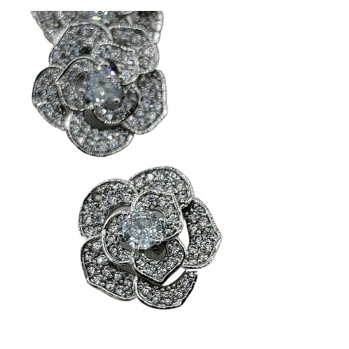Knopf Mit Strass 19MM Blume Design Strass Knöpfe Der Kleidung Luxus Zirkon Metall Knopf for Frauen Mantel Nähzubehör DIY von GMGQJST