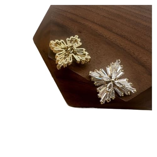 Knopf Mit Strass 4 Stück glänzende Graszirkonknöpfe for Damen, Mantel, Mantel, Pullover, Schaftmetallknopf, Kleidung(Antique silver) von GMGQJST