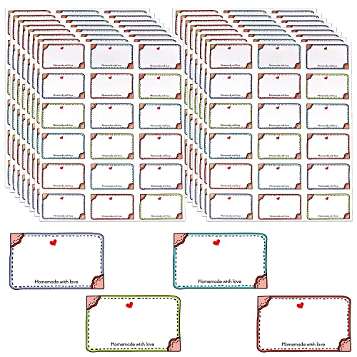 Marmeladen Etiketten Selbstklebend 540 Stück Etiketten Marmeladengläser Kraftpapier Aufkleber Rund Geschenksticker von GMMG