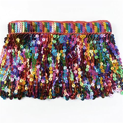 1-9,1 m x 16 cm Pompon-Näh-Borte, bunte Spitzenborte für Kleidung, Kleider, Taschen, Nähzubehör für lateinamerikanisches Kleid (Color : 03, 16cm, 9M) von GMVZGQW