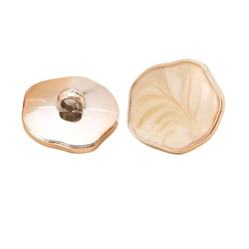 10 Stück spezielle Form-Schaftknöpfe, 21/25 mm, schöne unregelmäßige Kunststoffknöpfe, Damenmantel, Bekleidungszubehör (Hellgelb, 25 mm) von GMVZGQW