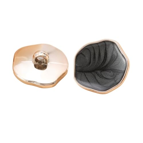 10 Stück spezielle Form-Schaftknöpfe, 21/25 mm, schöne unregelmäßige Kunststoffknöpfe für Damen, Mantel, Bekleidungszubehör (Grau, 25 mm) von GMVZGQW