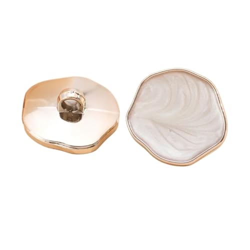10 Stück spezielle Form Schaftknöpfe 21/25 mm schöne unregelmäßige Kunststoffknöpfe für Damen, Mantel, Bekleidungszubehör (Beige, 21 mm) von GMVZGQW