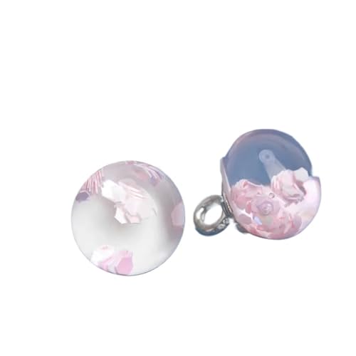 10 runde Harzknöpfe, schöne 10 mm, kleine runde Knöpfe, transparenter Schaft, Cheongsam-Zubehör, Rosa von GMVZGQW
