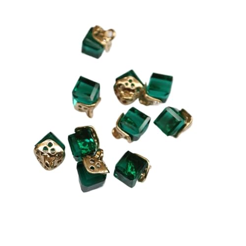 10 x feine Strass-Kristallknöpfe, 12 Farben, Strass-Knöpfe für Kleidung, dekorativer Schmuck, Accessoires, Anhänger (grün) von GMVZGQW
