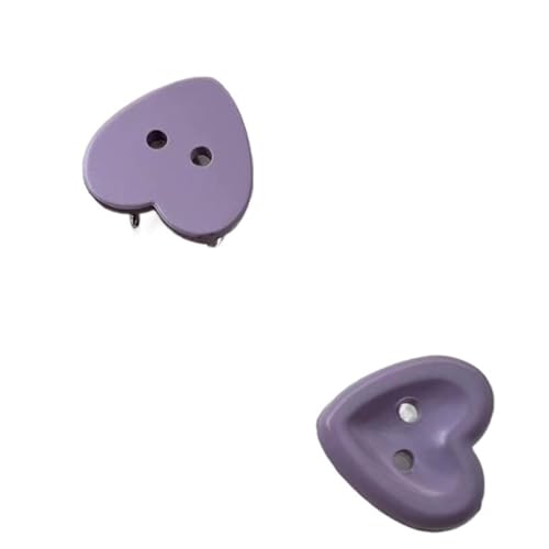 15 mm farbige herzförmige Kunststoffknöpfe für Hemden, Pullover, Dekor-Knöpfe, DIY, handgenäht, 12 Stück (lila) von GMVZGQW