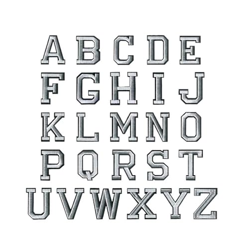26 Stück/Set A-Z Pink Gold Englisches Alphabet Buchstaben Patch gemischt bestickt zum Aufbügeln Kinder Cartoon Patches für Kleidung Aufkleber Abzeichen für Hosen (Gold) von GMVZGQW